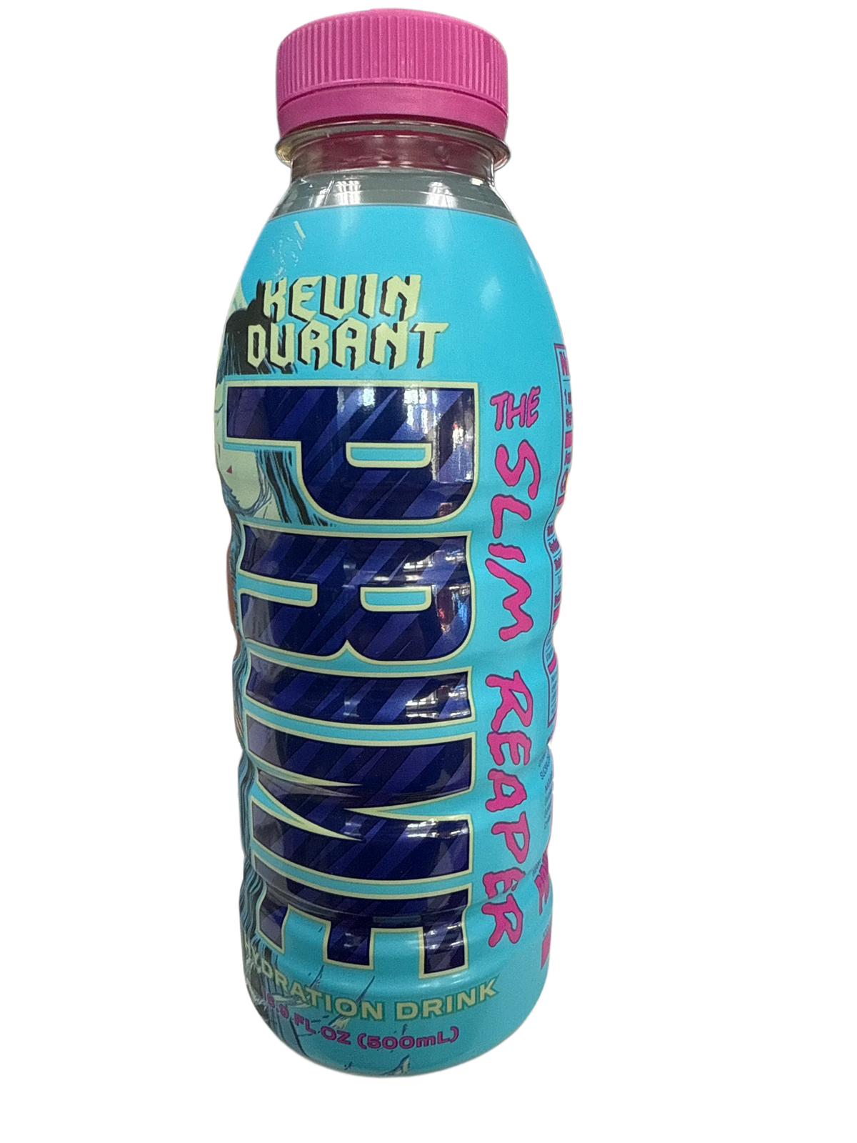 Prime Hydration Kevin Durant Slim Reaper 500ml, front of the bottle