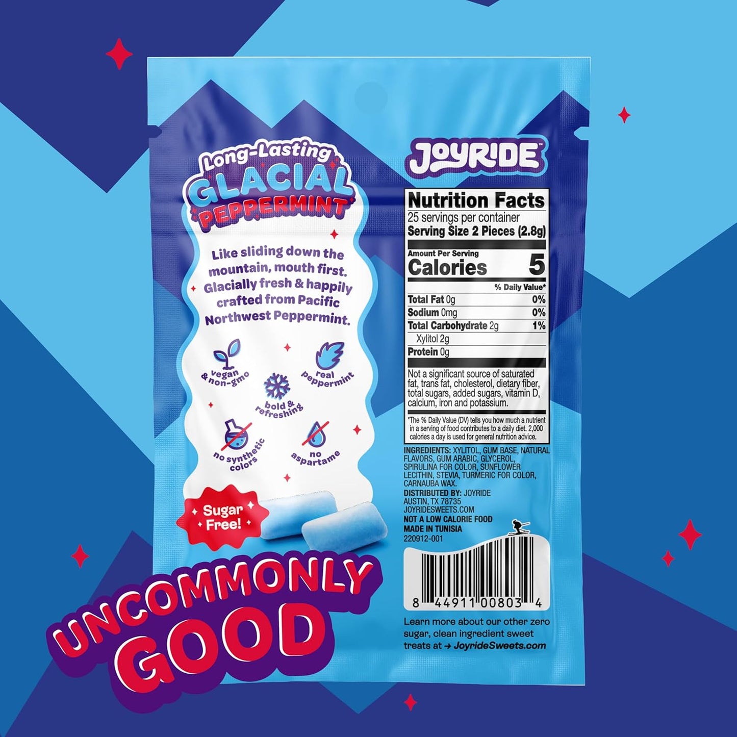 JOYRIDE GLACIAL PEPPERMINT GUM
