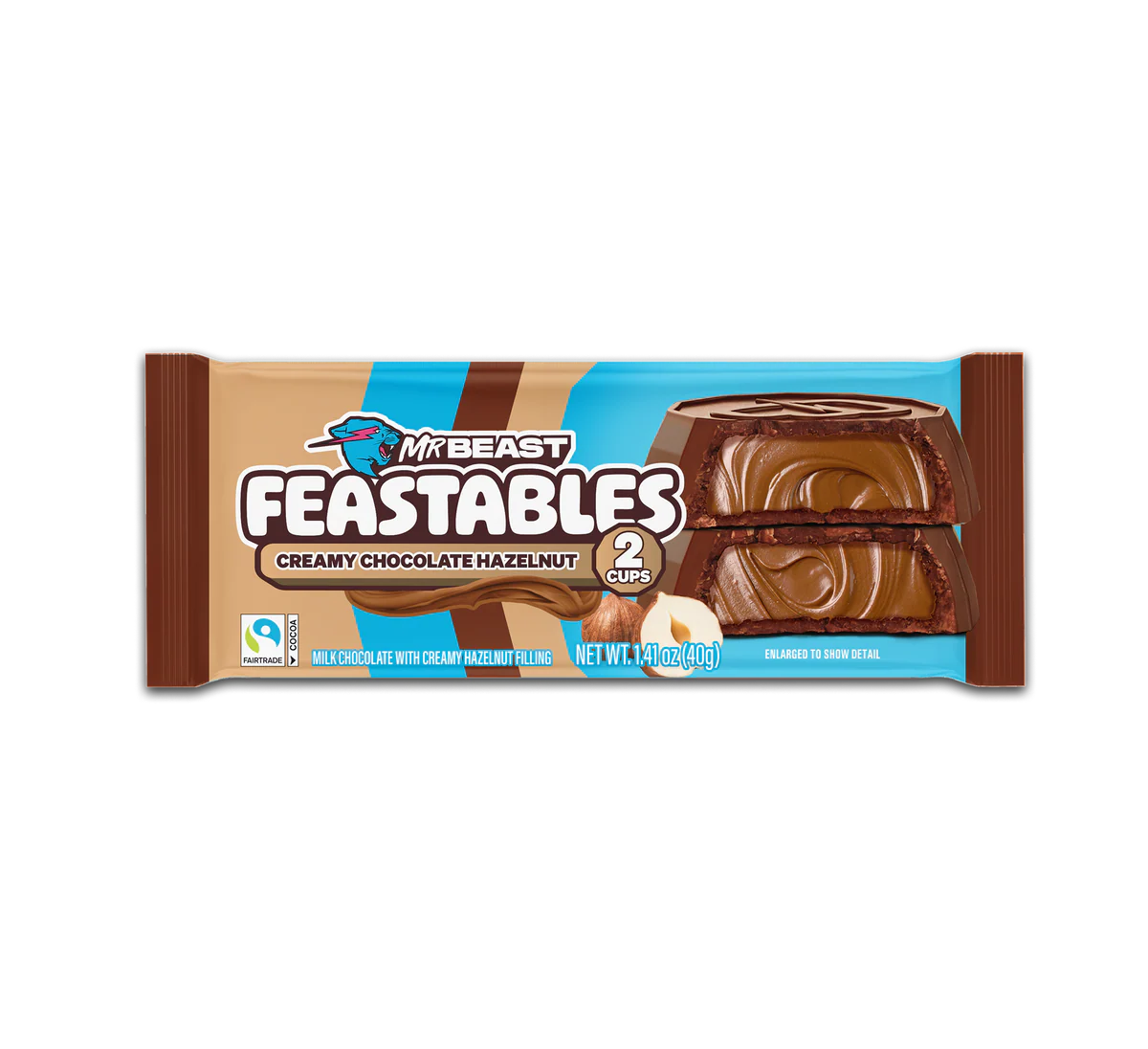 FEASTABLES CREAMY CHOCOLATE HAZELNUT CUPS