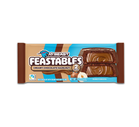 FEASTABLES CREAMY CHOCOLATE HAZELNUT CUPS