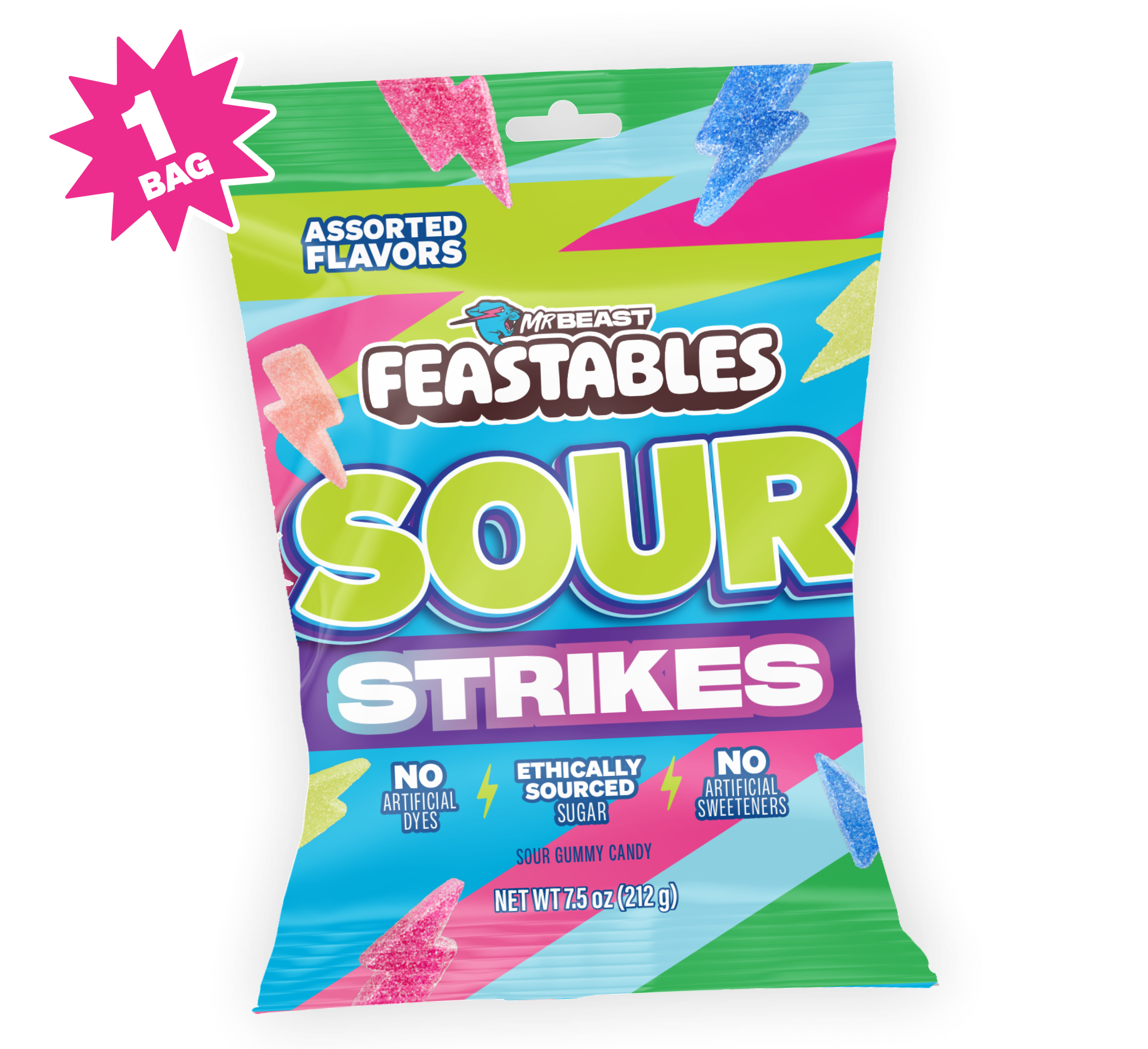 Mr Beast Feastables Sour Strikes 127g - Sweet Seeker