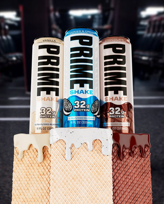 PRIME Shake Chocolate, Vanilla and Cookies & Cream bottles now available at Sweet Seeker Australia