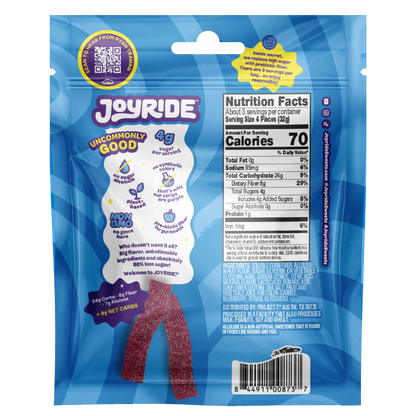 JOYRIDE SOUR BLUE RASPBERRY STRIPS