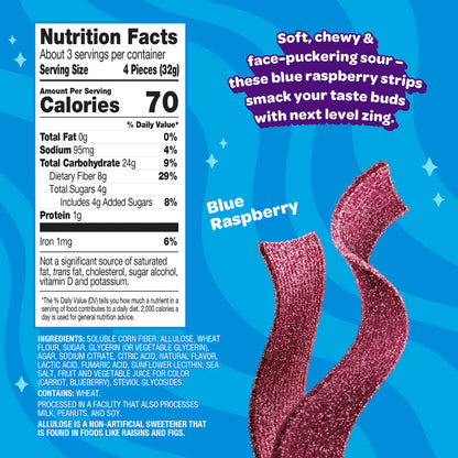 JOYRIDE SOUR BLUE RASPBERRY STRIPS