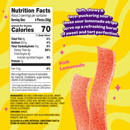 JOYRIDE SOUR PINK LEMONADE STRIPS