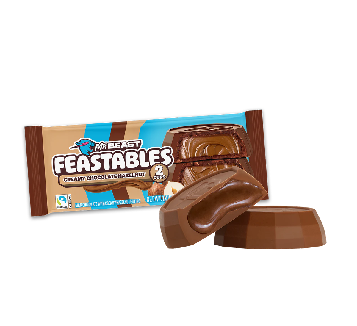 FEASTABLES CREAMY CHOCOLATE HAZELNUT CUPS