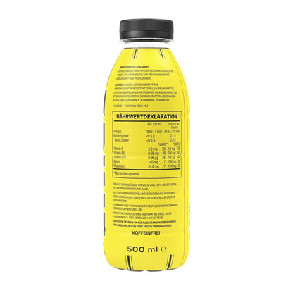 Prime Borussia Dortmund bottle with black cap on a white background
